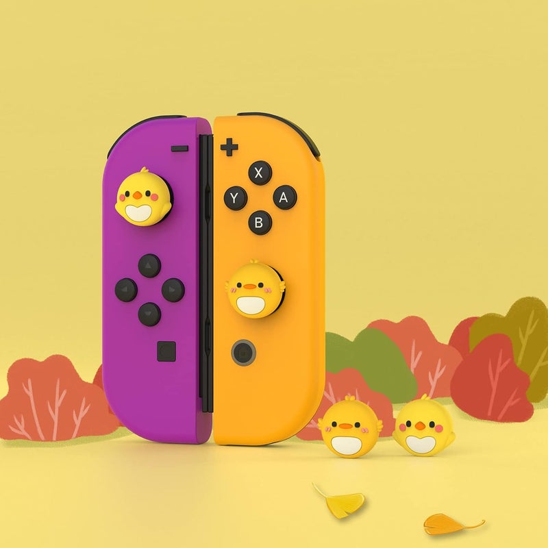 playvital Joystick Caps for Nintendo Switch, Thumbstick Caps for Switch Lite, Analog Cover for OLED Joycon Thumb Grips - Parrot & Chick - Image 5